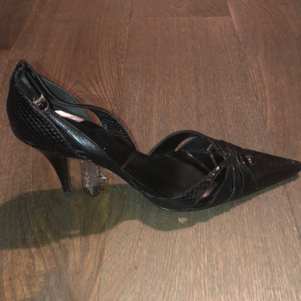 Dior black low heels